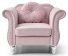 Chic Transitional Accent Chair - Pink