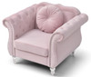 Chic Transitional Accent Chair - Pink
