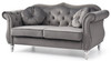 Cozy Transitional Flared Arm Loveseat - Dark Gray