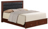 Charming Transitional Queen Bed With Storage - Cherry