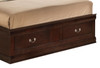 Louis Phillipe - King Storage Bed Traditional Style - Cappuccino