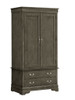 Elegant Traditional Armoire - Gray