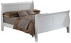 King Bed Panel Sleigh - White