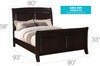 King Bed Transitional - Rich Cappuccino