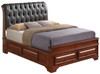 King Storage Bed - Oak