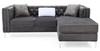 Paige - Sofa Chaise - Gray