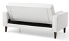 Stylish Contemporary Loveseat Bed - White