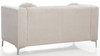 Elegant Contemporary Loveseat - Ivory