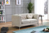 Elegant Contemporary Loveseat - Ivory