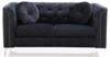 Loveseat Sleek Contemporary - Black
