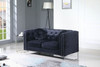 Loveseat Sleek Contemporary - Black