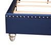 Button Tufted Upholstered Bed - Navy Blue