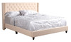 King Upholstered Transitional Bed - Beige
