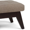 Draper - Mid Century Tufted Ottoman Bench - Fawn Brown
