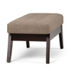 Draper - Mid Century Tufted Ottoman Bench - Fawn Brown