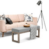Milltown - Large Ottoman Bench - Gray