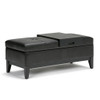 Oregon - Storage Ottoman Bench With Tray - Midnight Black