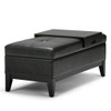 Oregon - Storage Ottoman Bench With Tray - Midnight Black