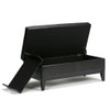 Oregon - Storage Ottoman Bench With Tray - Midnight Black