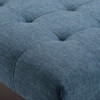 Draper - Mid Century Tufted Ottoman Bench - Denim Blue