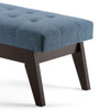 Draper - Mid Century Tufted Ottoman Bench - Denim Blue