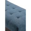 Draper - Mid Century Tufted Ottoman Bench - Denim Blue
