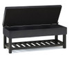 Cosmopolitan - Storage Ottoman Bench With Open Bottom - Distressed Black