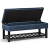Cosmopolitan - Storage Ottoman Bench With Open Bottom - Denim Blue
