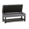 Cosmopolitan - Storage Ottoman Bench With Open Bottom - Stone Gray