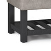 Cosmopolitan - Storage Ottoman Bench With Open Bottom - Distressed Gray Taupe