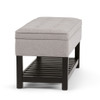 Cosmopolitan - Storage Ottoman Bench With Open Bottom - Cloud Gray