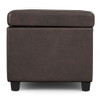 Avalon - Extra Large Storage Ottoman Bench - Distressed Brown