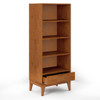Harper - Bookcase With Storage - Teak Brown