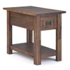 Monroe - Narrow Side Table - Distressed Charcoal Brown