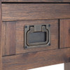 Monroe - Narrow Side Table - Distressed Charcoal Brown