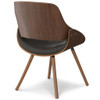 Malden - Bentwood Dining Chair With Wood Back - Distressed Brown