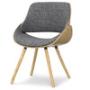 Malden - Bentwood Dining Chair With Wood Back - Gray / Light Brown
