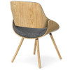 Malden - Bentwood Dining Chair With Wood Back - Gray / Light Brown