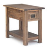 Monroe - Narrow Side Table - Rustic Natural Aged Brown