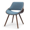 Malden - Bentwood Dining Chair With Wood Back - Denim Blue