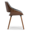 Malden - Bentwood Dining Chair With Wood Back - Gray