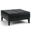 Dover - Square Coffee Table Storage Ottoman - Midnight Black