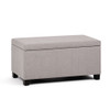 Dover - Storage Ottoman Bench - Cloud Gray