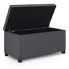 Dover - Storage Ottoman Bench - Slate Gray