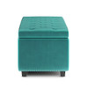 Hamilton - Storage Ottoman - Aqua Blue