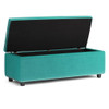 Hamilton - Storage Ottoman - Aqua Blue