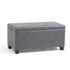 Dover - Storage Ottoman Bench - Stone Gray