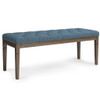 Waverly - Tufted Ottoman Bench - Denim Blue
