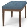 Waverly - Tufted Ottoman Bench - Denim Blue