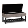 Lomond - Storage Ottoman Bench - Distressed Gray Taupe